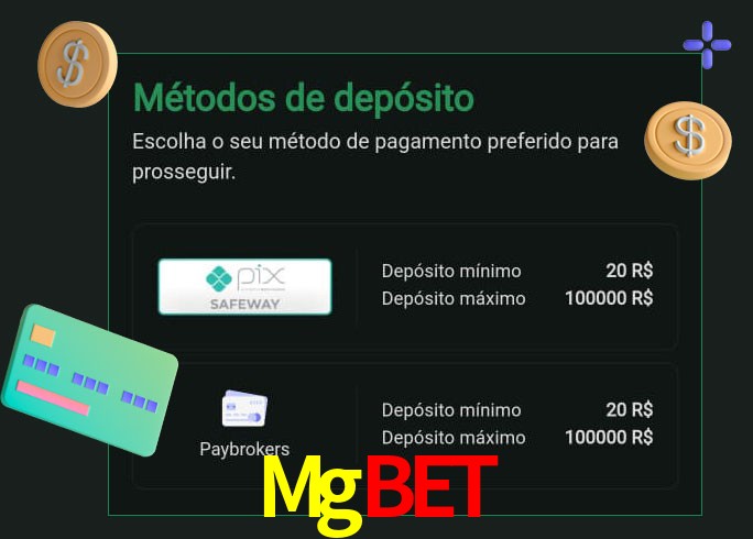 O cassino Mgbet oferece uma grande variedade de métodos de pagamento